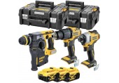 DeWALT DCK377P3T Akku-Werkzeugset (DCD708+DCF809+DCH273+18V/3x5,0Ah) 2xTstak